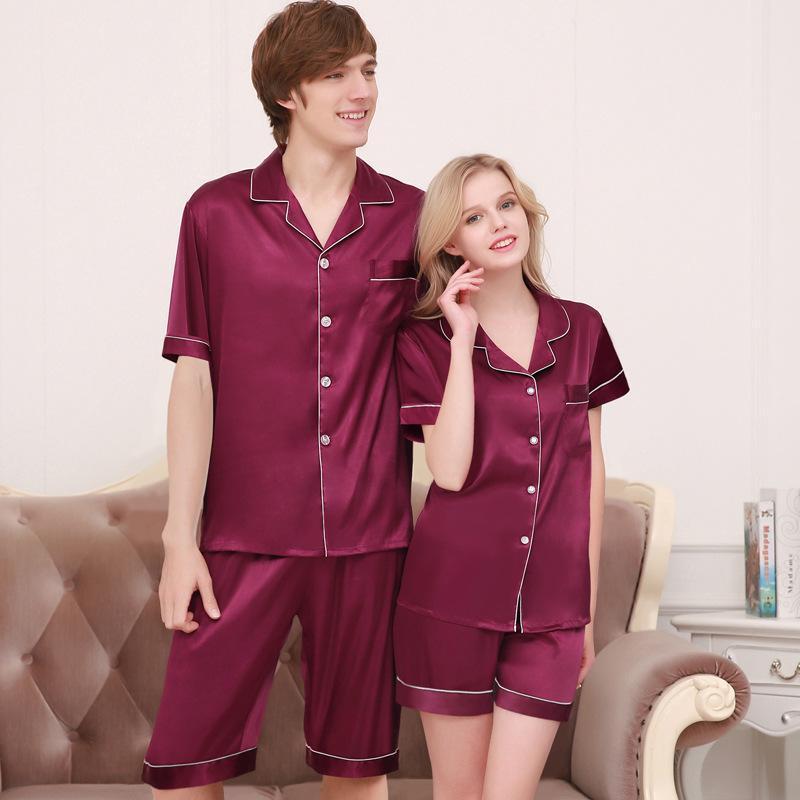 Satin Men Short Pajama Set