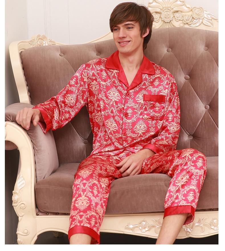 Red Lace Luxe Women Satin Pajamas Set