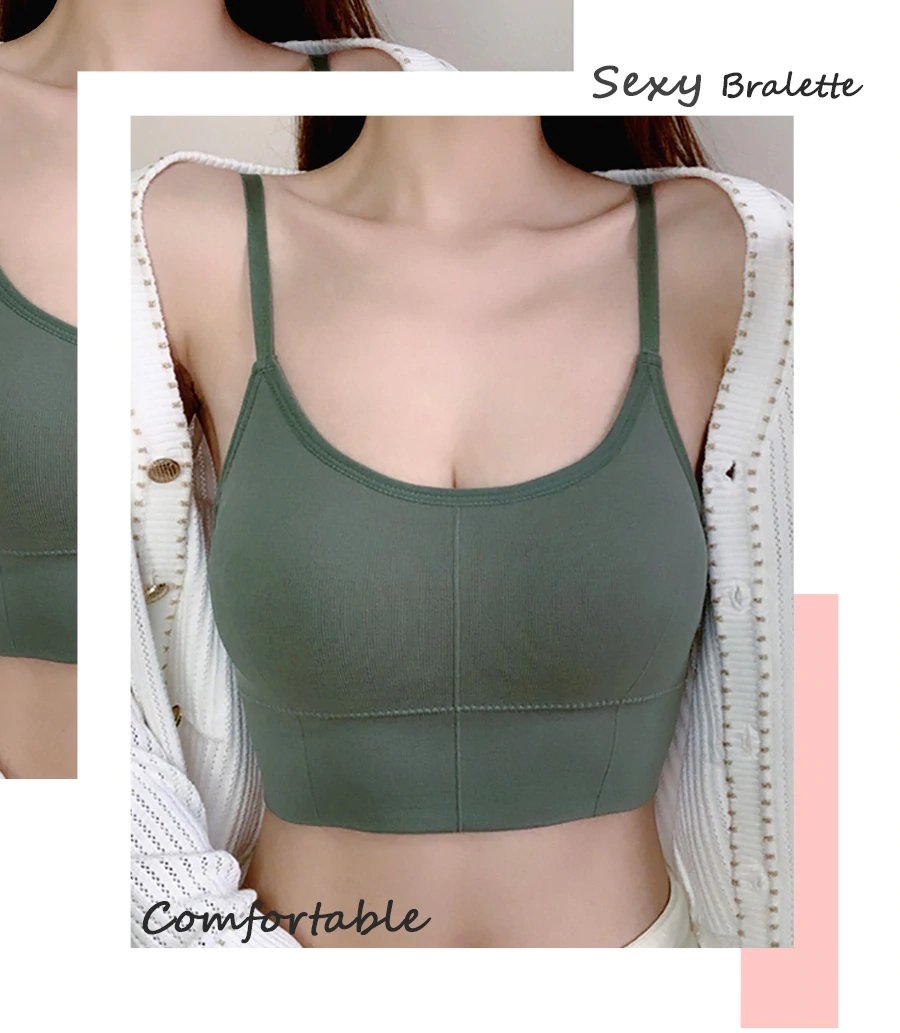 Women Tank Crop Top With Removable Padded