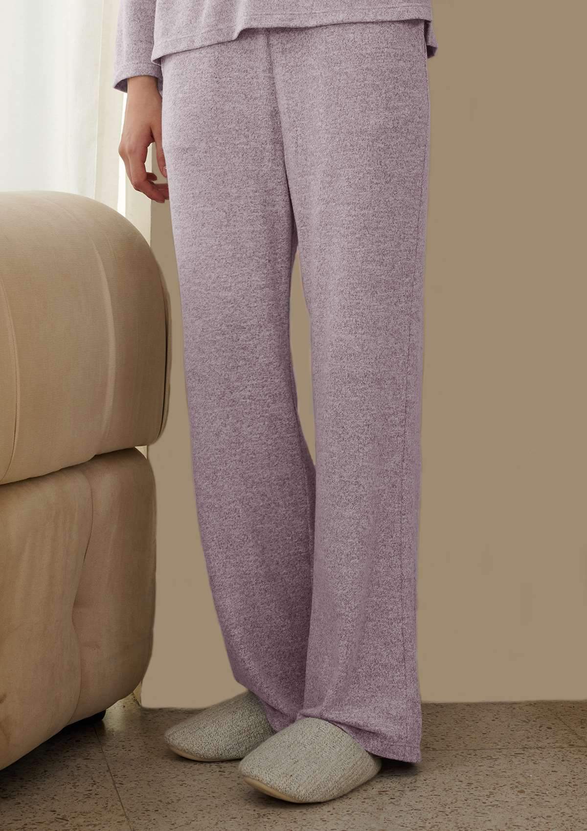 HSIA HSIA Knit Long Sleeve Pajama Set Pants / XS / Purple