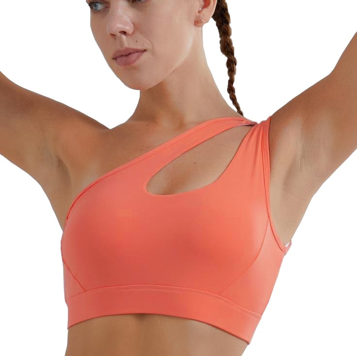 Women Sexy Push Up One Shoulder Sportswear Top Crop Athletic Vest Underwear