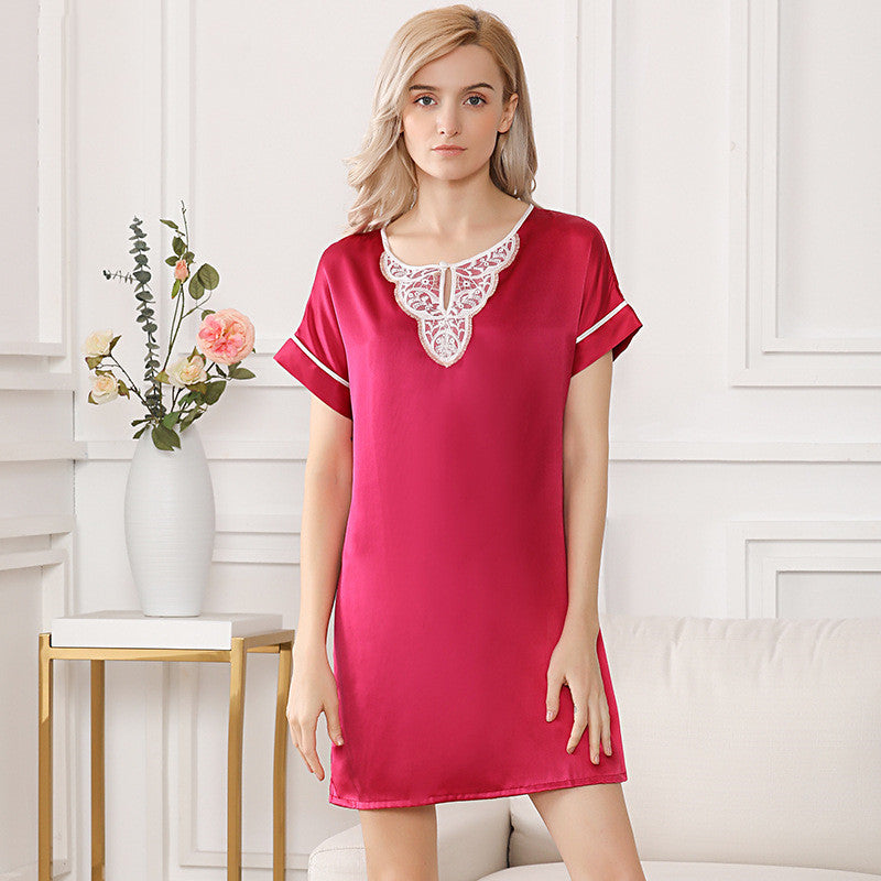 Pure Silk Floral Lace Nightgown