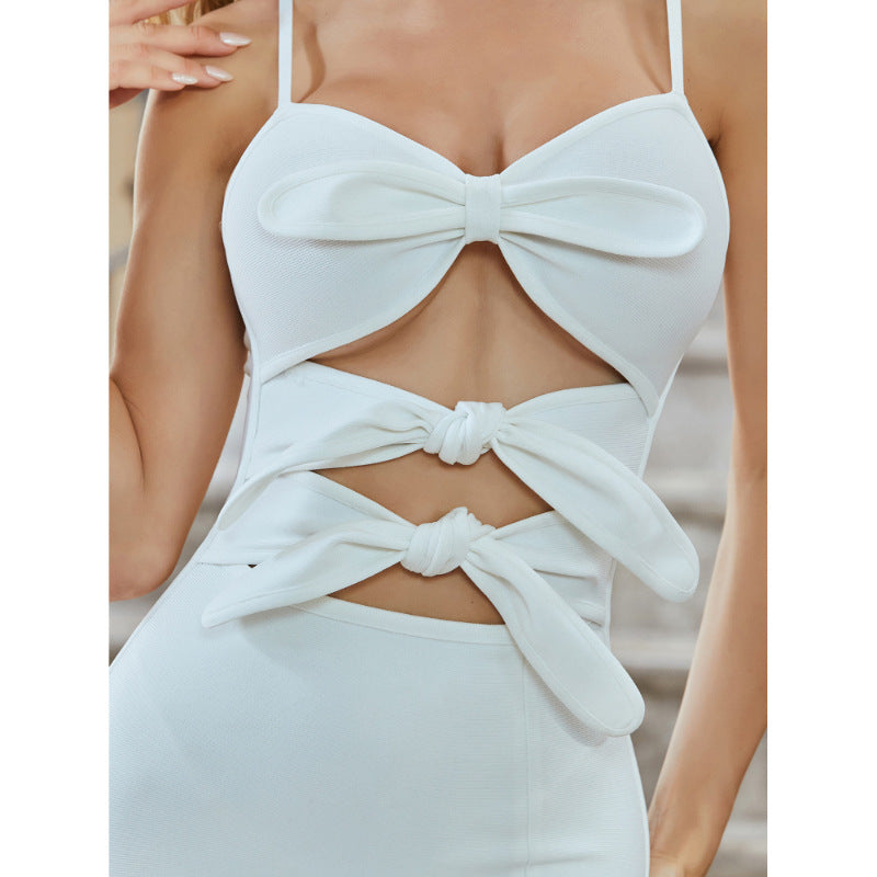Strappy Sleeveless Front Cut-out Bandage Dress