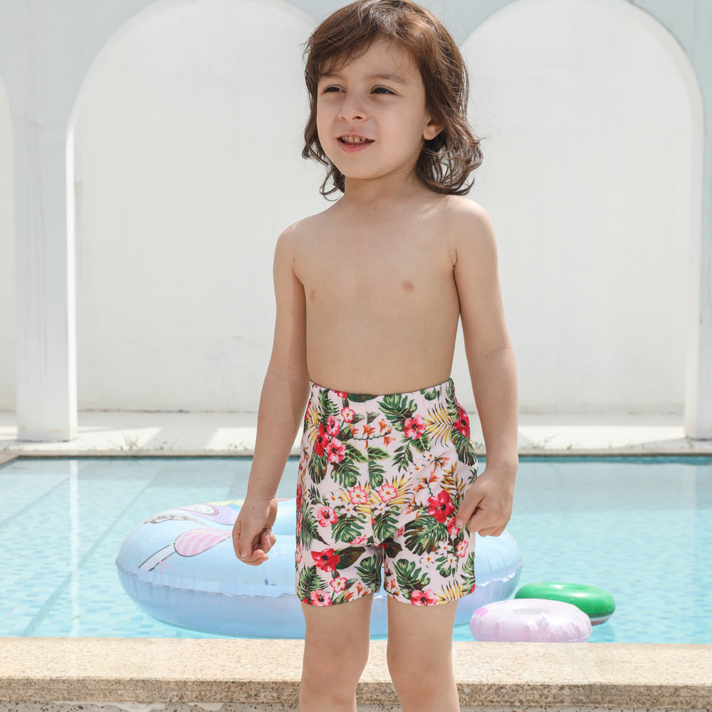 Family Matching Swimsuit One Piece Floral Print Beach Wear Summer
