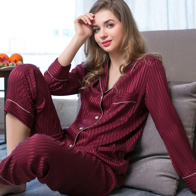 Stripe Women Pajamas Set