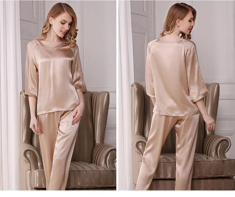 Pure Silk Loungewear Pajamas Set