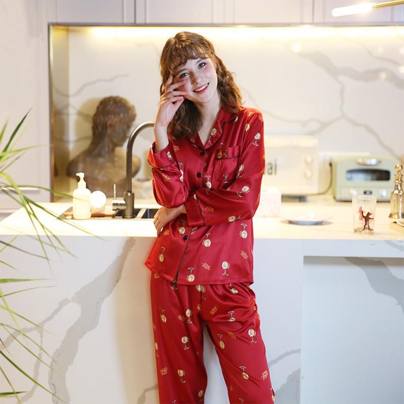 Red Matching Couples Pajamas Set
