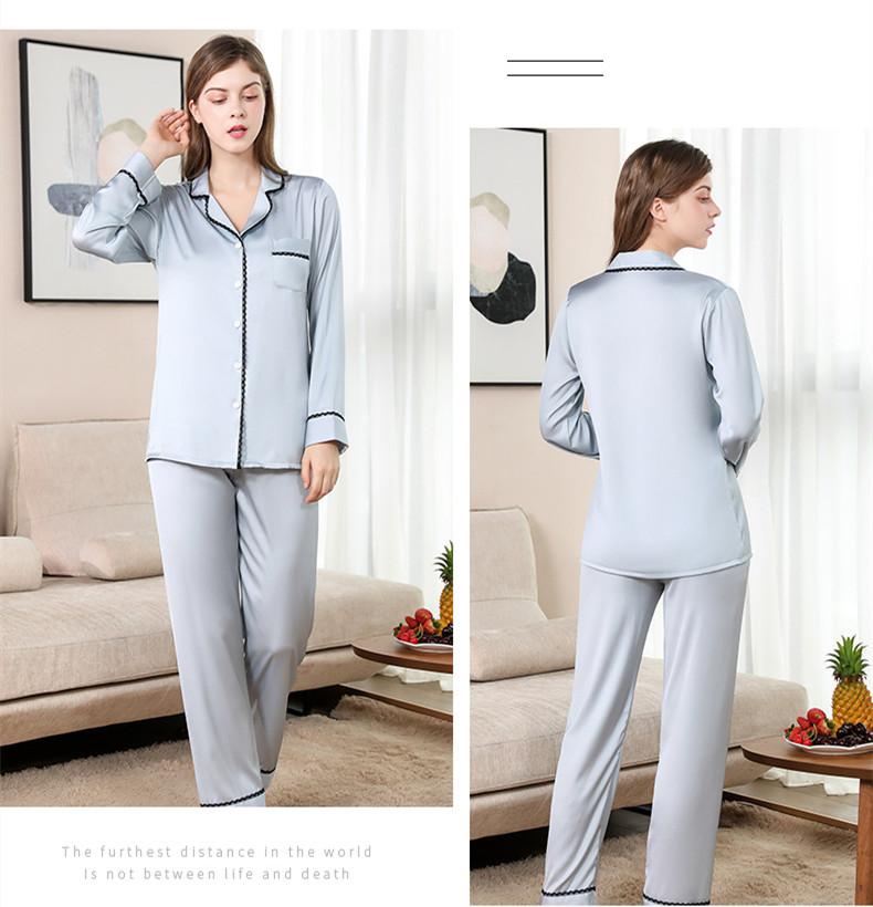 Women's Beautifully Soft Long Sleeve Notch Collar Top and Pants Pajama Set