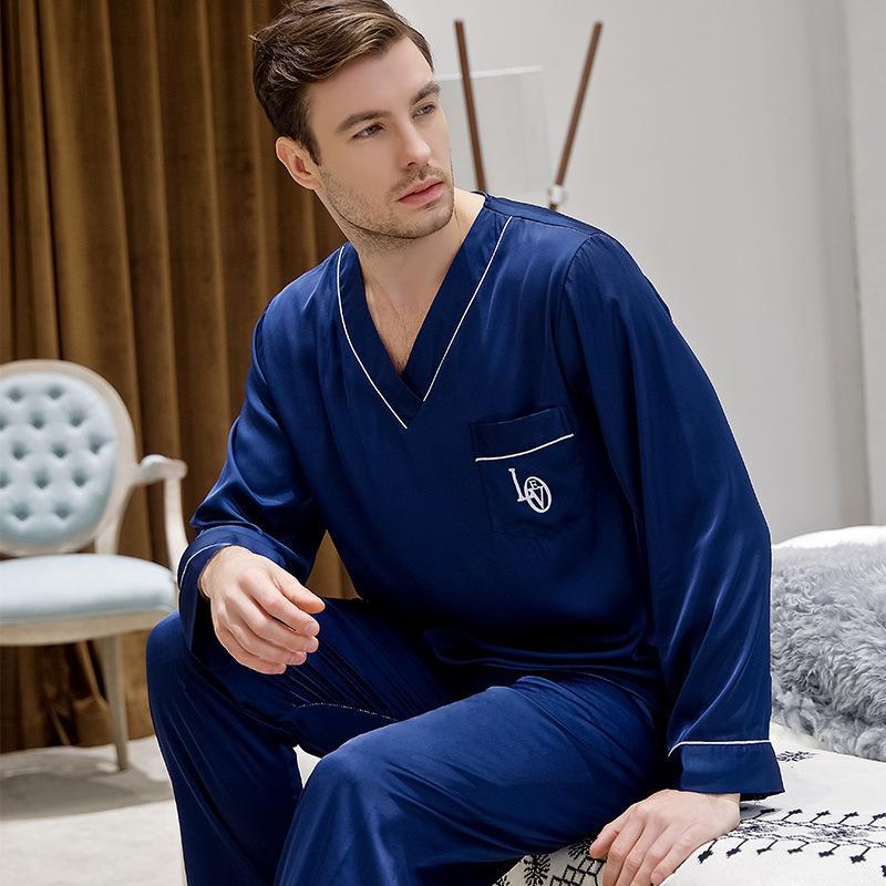 Classic Full Length Satin Couple Pajamas Sets