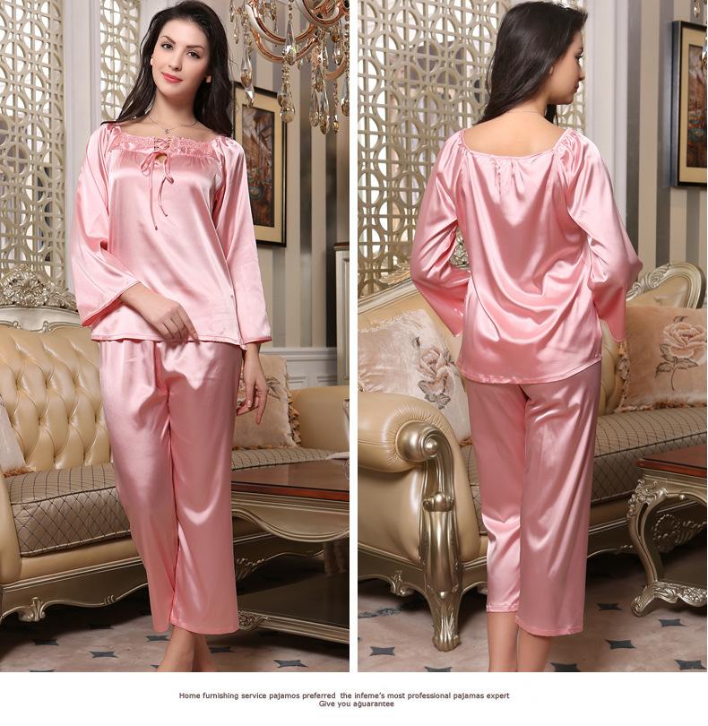 Luxurious Satin Pajamas Set 2Pcs