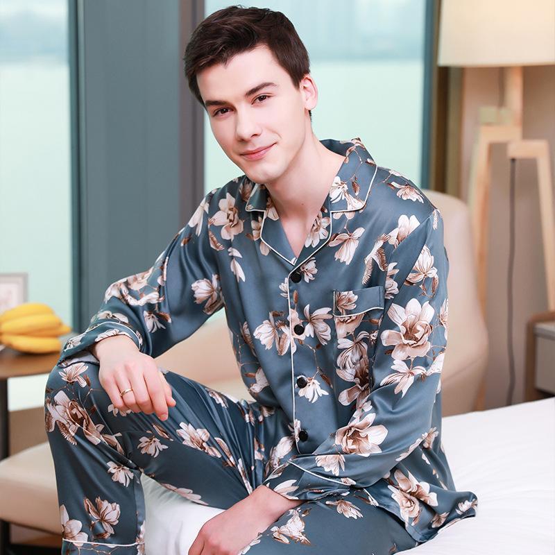 Floral Print Luxe Couple Satin Pajamas Set