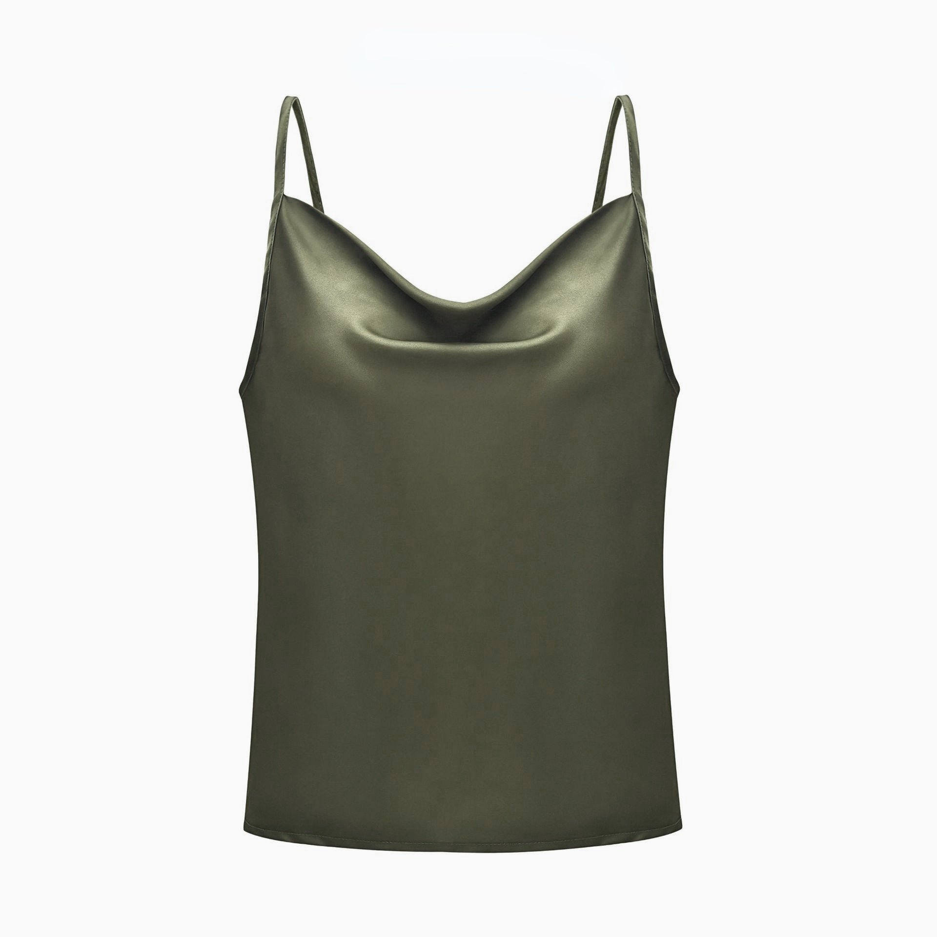 Women Solid Color Camisole Top with Adjustable Straps