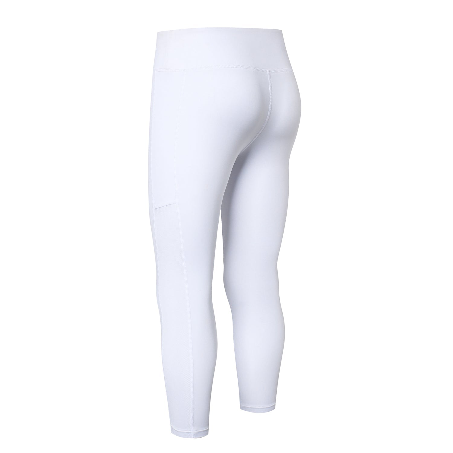 Women Tight Quick-drying Yoga Cropped Pants 3/4 Leggings with Pockets 2087
