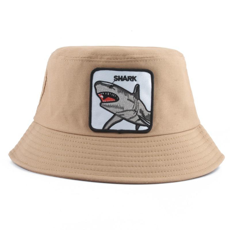 Fishing Hat Shark Embroidery Animal Hip Hop Cap Bob Hat chapeau