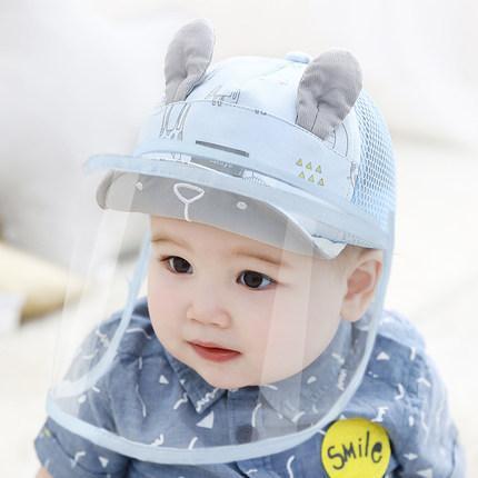 Baby summer thin anti-droplet TPU protective mask face cap