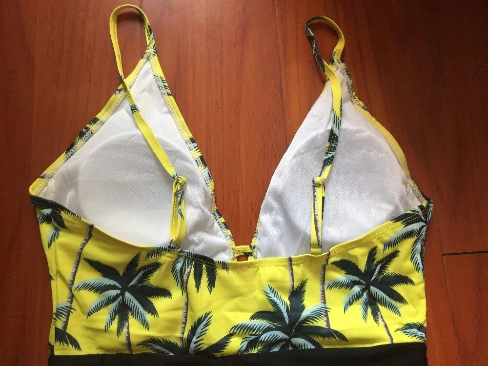 Coconut Tree Print One-Piece Family Matching Swimsuits With Baby
