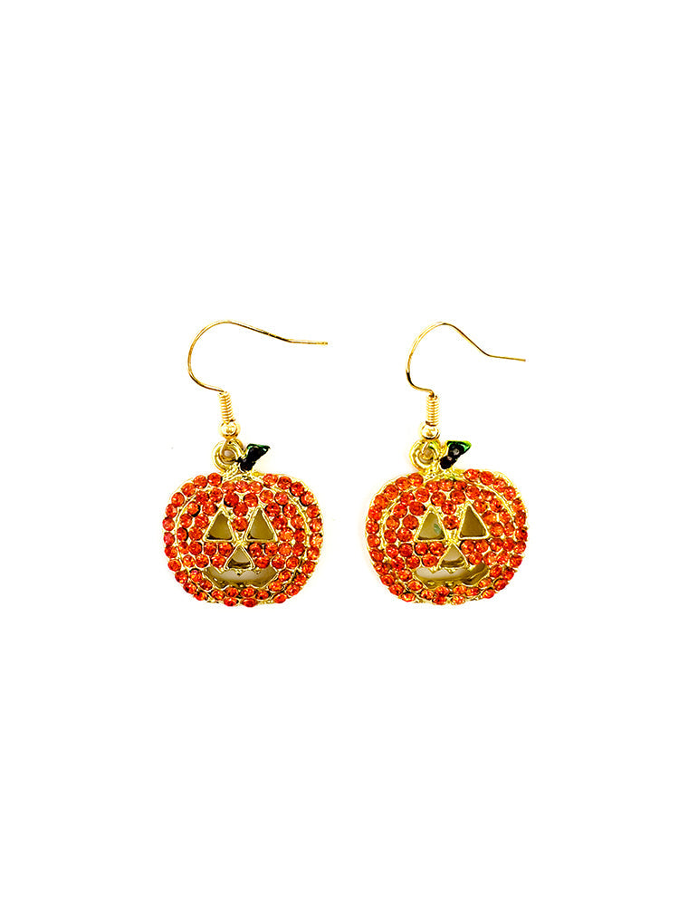 Halloween Pumpkin Drop Earrings