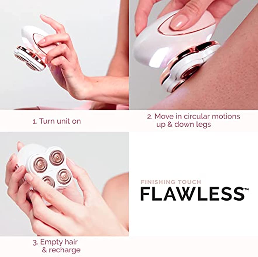 Finishing Touch Flawless Legs, Leg Hair Remover for Women, Electric Razor for Women with LED Light for Instant and Painless Leg Hair Removal