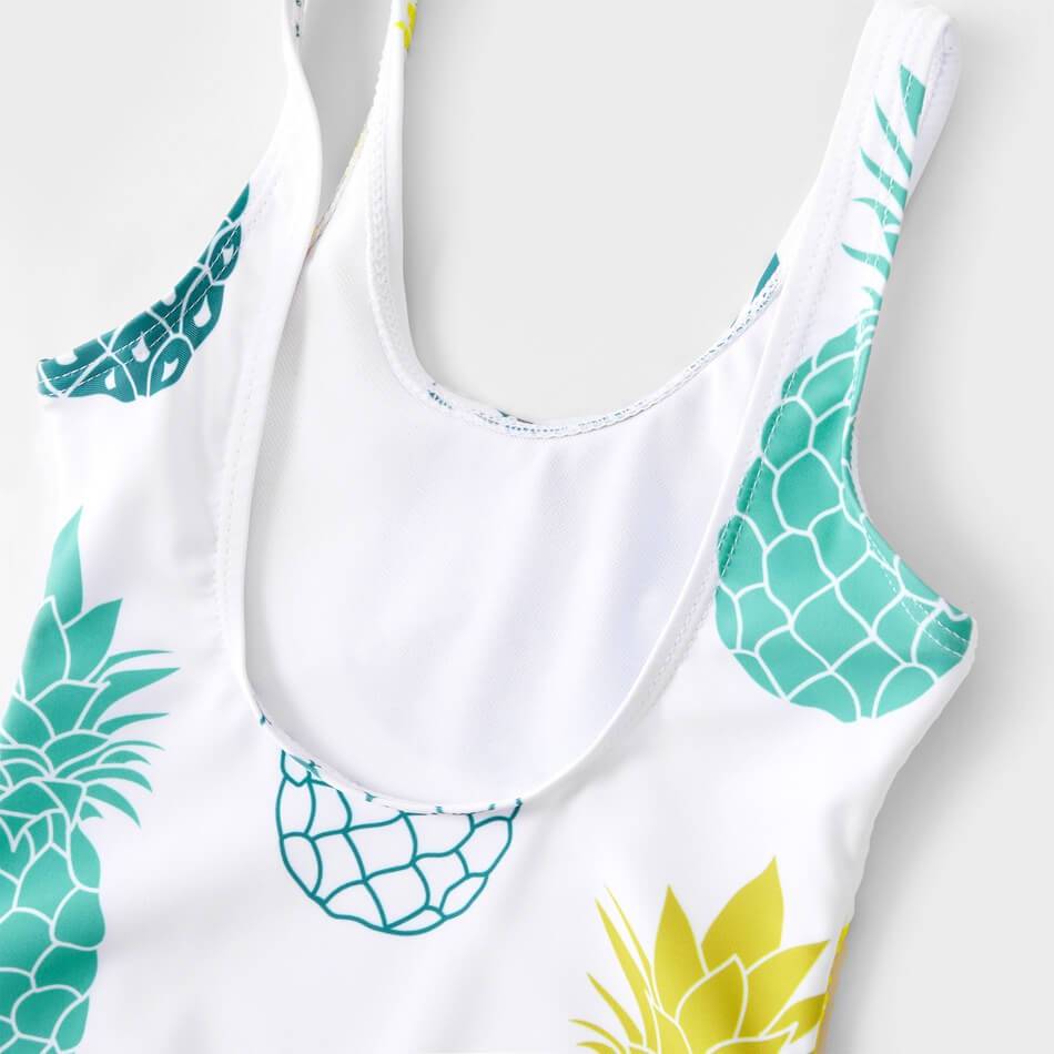 Printed summer pineapple parent-child one-piece swimsuit
