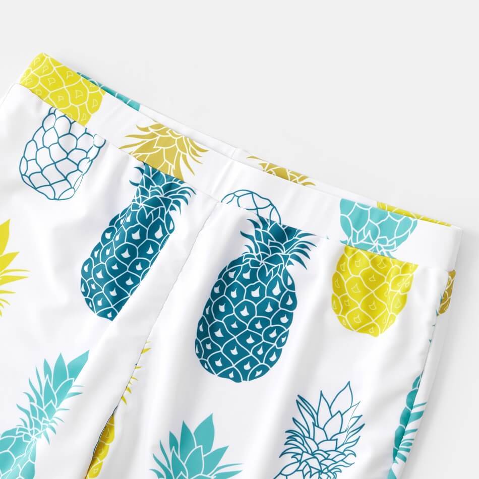 Printed summer pineapple parent-child one-piece swimsuit