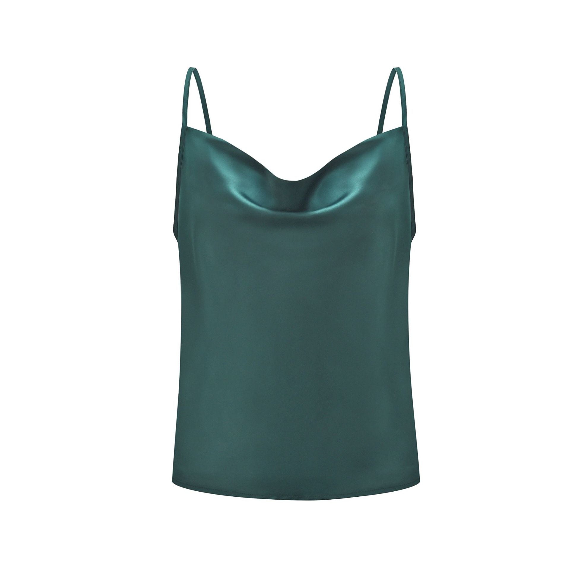 Women Solid Color Camisole Top with Adjustable Straps