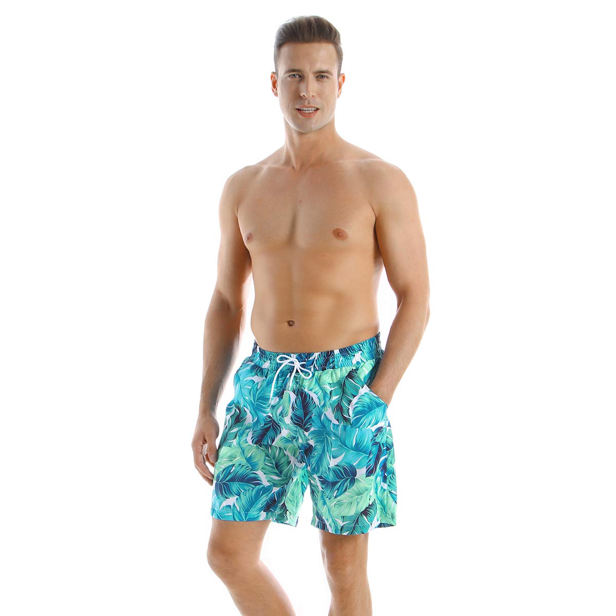 Couple Matching Swimsuits Tropical Print Hanky Hem Bathing Suits