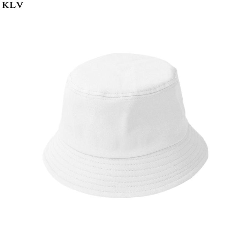 Adult&Kids Foldable Bucket Hat Solid Color Hip Hop Wide Brim