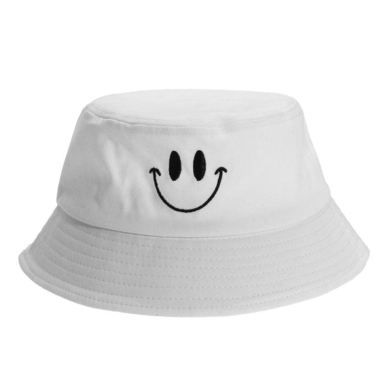 New Fashion Casual Fisherman Hat Hunting Fishing Bucket Hat Cap Lovely Smile Face Sun Protection Cotton Fisherman Hat Men