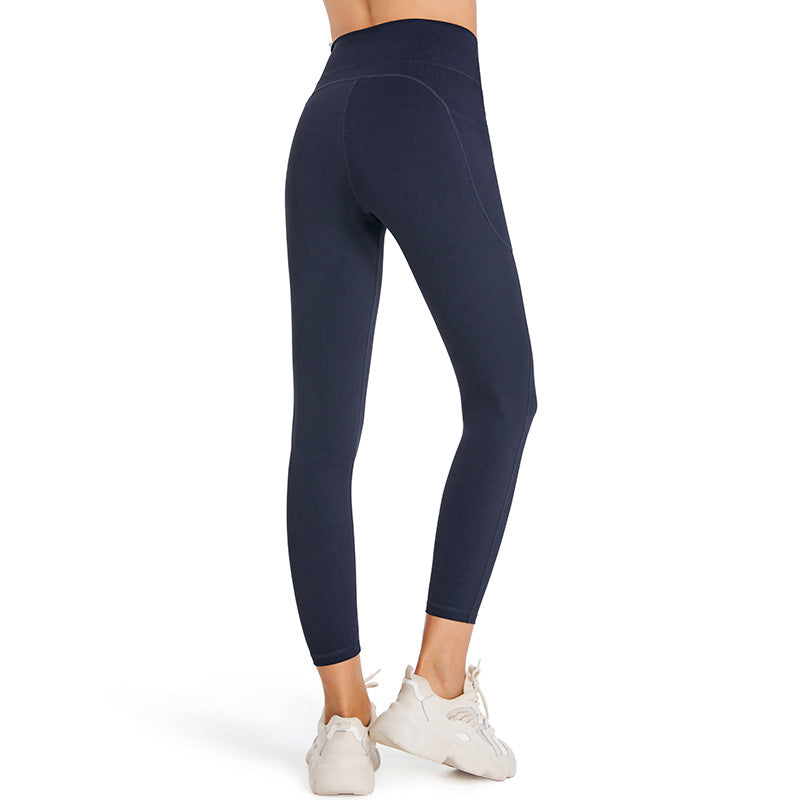 Women's High Waist Leggings Fitness Running Sports Yoga Pants with Pockets CK-887