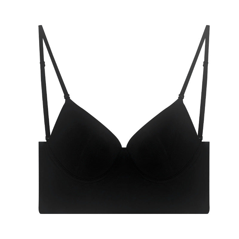 Women Large U-Shaped Backless Push Up Bra with Soft Steel Rings