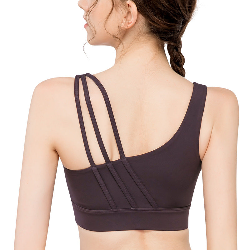 Women Solid Color Sports Bra Fitness Dance Running Yoga Vest A-WX-161