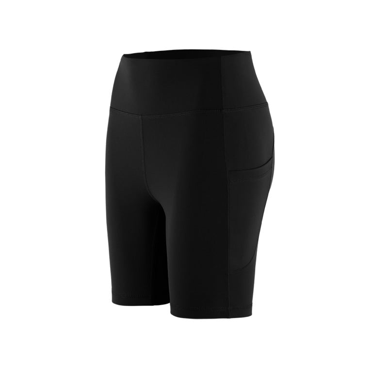 2022 Women Skinny High Waist Sports Shorts with Pockets DK008