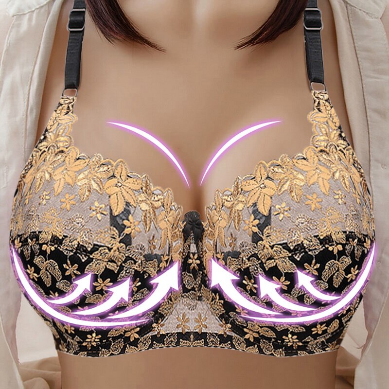 Women Plus Size Sexy Comfortable Push Up Thin Lace Bras Bralette Underwear Lingerie Tops CD Cup