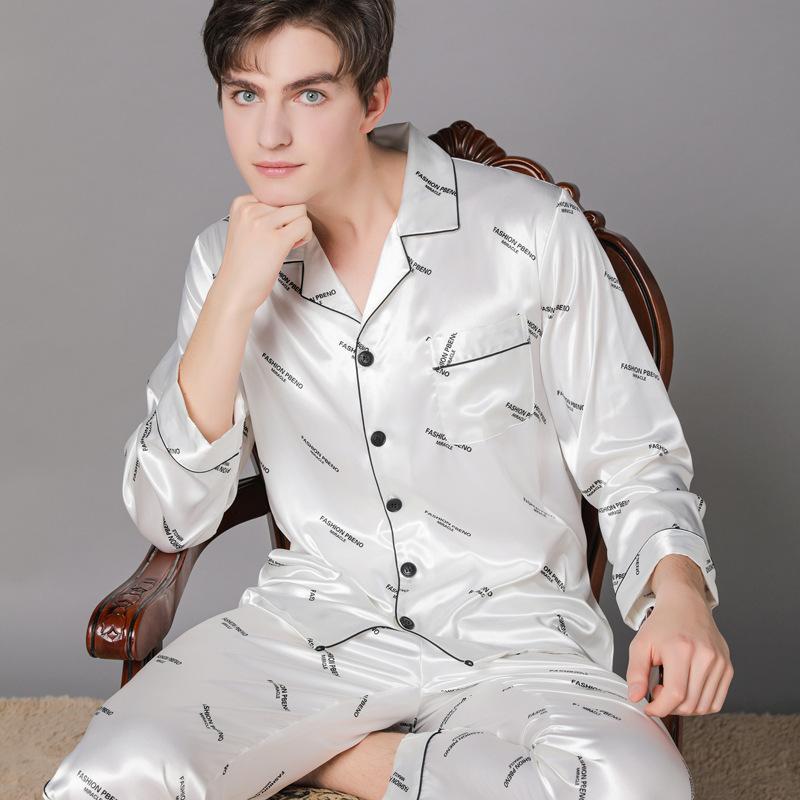 Women's Satin Soft Long Sleeve Top and Pants Pajama Set
