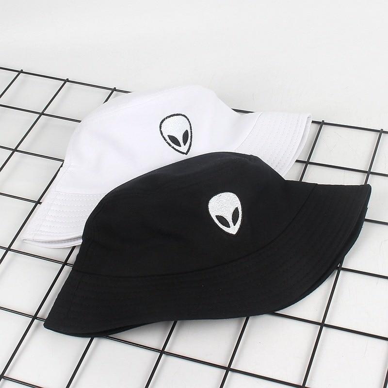 Embroidered Alien Foldable Bucket Hat