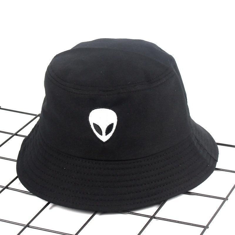 Embroidered Alien Foldable Bucket Hat