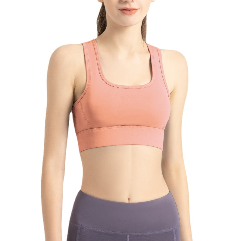 Female Beauty Back High-strength Shockproof Sports Bra Fitness Vest with Back Button MTWXPK0101
