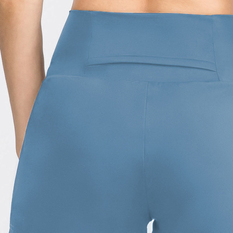 Women Quick Dry Loose Tennis Yoga Sports Shorts With Pockets 02414